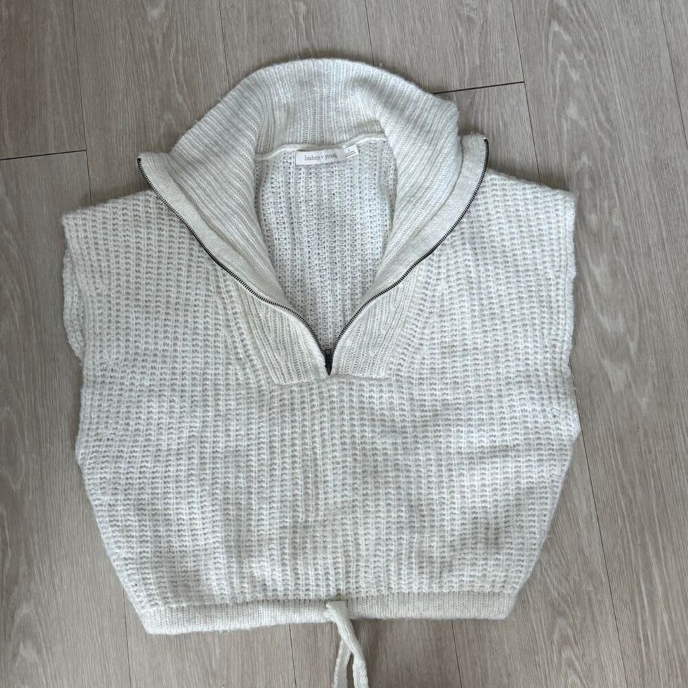 Byoung Women's White and Cream Jumper
